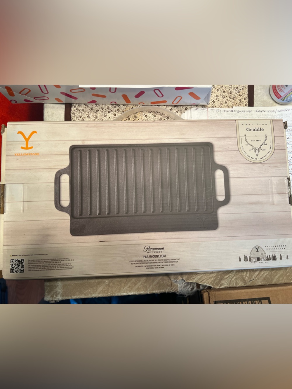 Yellowstone Cast Iron Griddle - Black Collection New